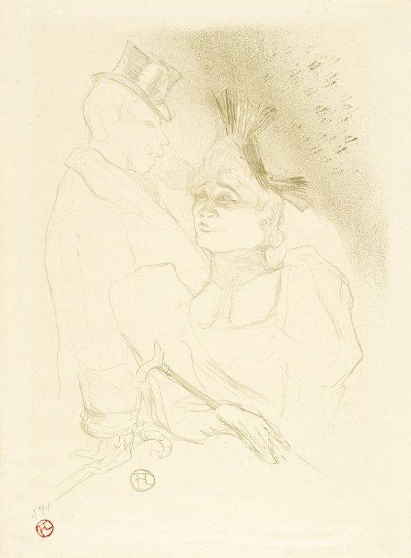 Mademoiselle Lender Et Baron by Henri de Toulouse-Lautrec