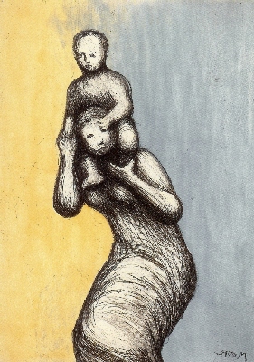 Mother & Child Viii by Henry Moore