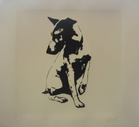 His Masters Voiceless (white) by Blek Le Rat at Lieberman Contemporary
