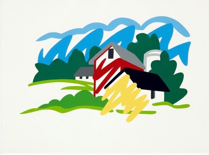 House And Barn In Distance, 1991 by Tom Wesselmann