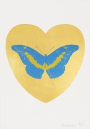 I Love You – Gold Leaf, Turquoise, Oriental Gold by Damien Hirst at Paul Stolper Gallery