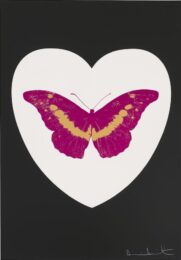 I Love You – White, Black, Fuchsia, Cool Gold by Damien Hirst at Paul Stolper Gallery