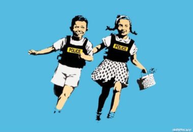 Jack & Jill (signed) by Banksy at Lieberman Contemporary
