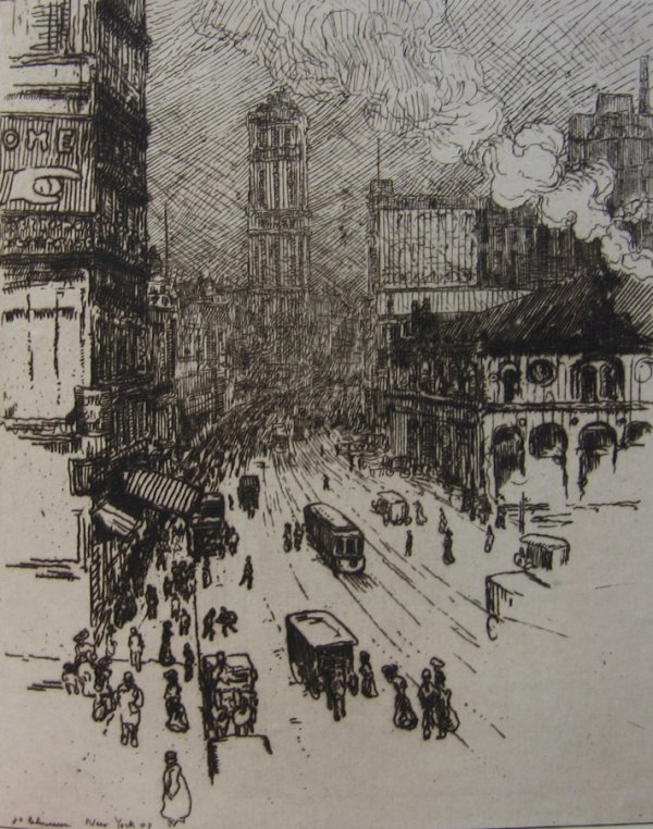 Broadway, New York by Jean-Emile Laboureur