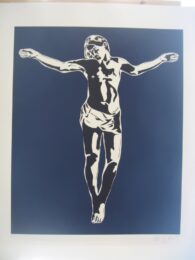 Jesus Blue by Blek Le Rat at Brandler Galleries