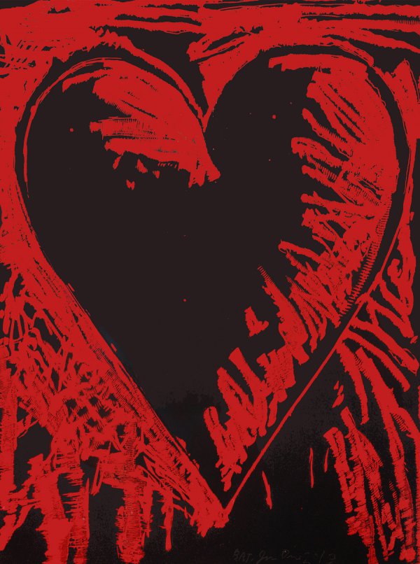 The Black and Red Heart by Jim Dine