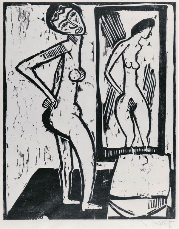 Girl Before A Mirror by Karl Schmidt-Rottluff