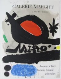L’oiseau Solaire, L’oiseau Lunaire Etincelles by Joan Miro at William Chambers Art