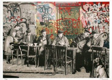 Le Bistro by Mr. Brainwash at Lieberman Contemporary