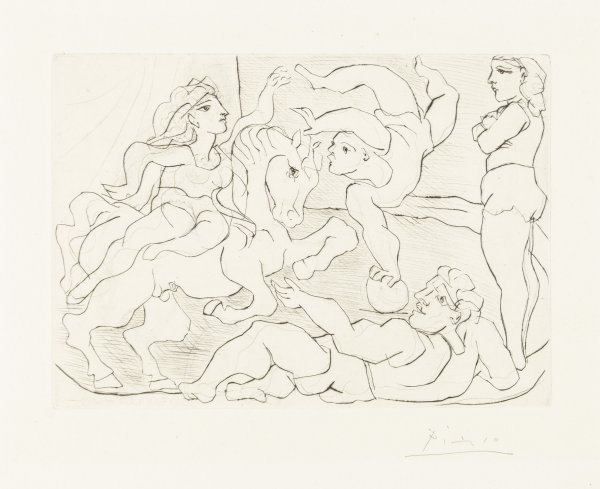 Le Cirque. RÉpÉtition by Pablo Picasso