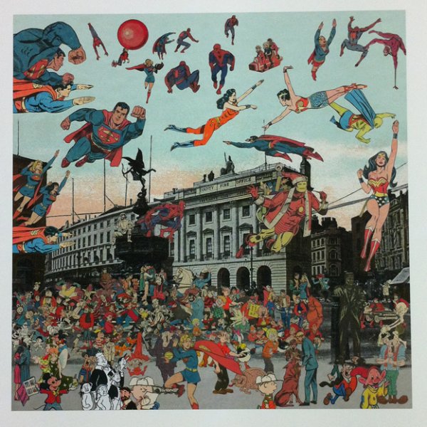 London- Piccadilly Circus- The Convention Of Comic Book Characters by Peter Blake