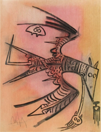 Lune Haute, From Pleni Luna by Wifredo Lam at Gregg Shienbaum Fine Art