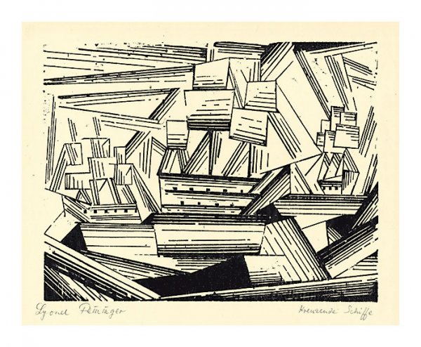 Cruising Sailing Ships by Lyonel Feininger