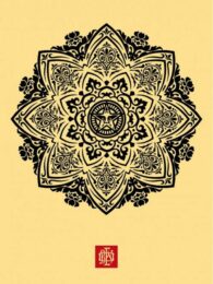 Mandala Ornament 1 Cream by Shepard Fairey at Gregg Shienbaum Fine Art