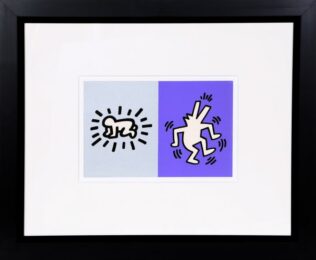 Memorial Tribute Invitation Framed by Keith Haring at RoGallery