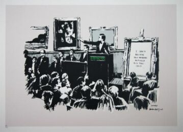 Morons (unsigned) by Banksy at Lieberman Contemporary