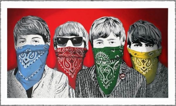 Bandidos (red) by Mr. Brainwash