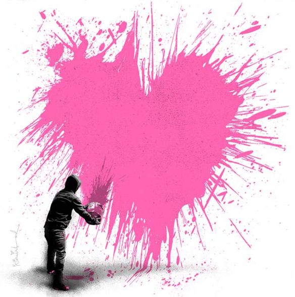 Secret Admirer (pink) by Mr. Brainwash
