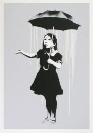 Nola (white Rain) by Banksy at Lieberman Contemporary