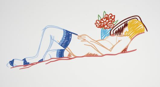 Nude With Bouquet And Stockings, 1991 by Tom Wesselmann