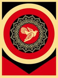 Obey Dove Red by Shepard Fairey at Gregg Shienbaum Fine Art
