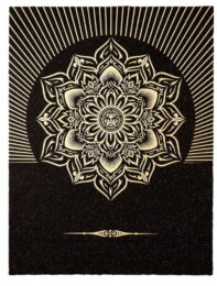 Obey Lotus Diamond (black & Gold) by Shepard Fairey at Paul Stolper Gallery