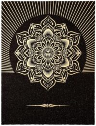 Obey Lotus Diamond (black / Gold) by Shepard Fairey at Gregg Shienbaum Fine Art