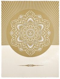 Oby Lotus Diamond (white & Gold) by Shepard Fairey at Paul Stolper Gallery