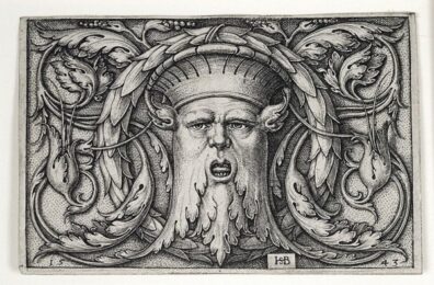Panel With A Mascaron by Hans Sebald Beham at Harris Schrank Fine Prints