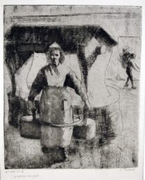Paysanne Au Puits (peasant Woman At The Well) by Camille Pissarro at Harris Schrank Fine Prints