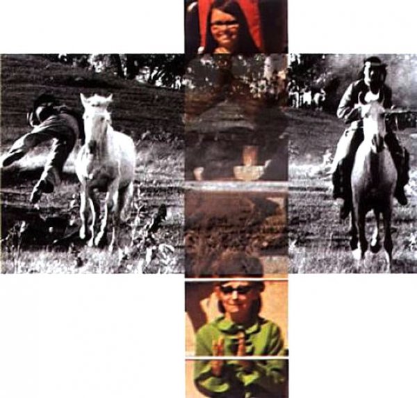Person On Horse And Person Falling From Horse by John Baldessari