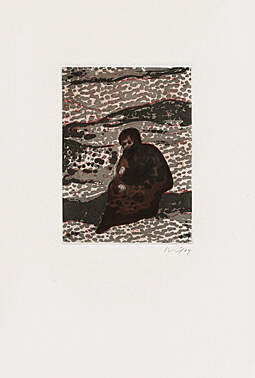 Figure by a river by Peter Doig