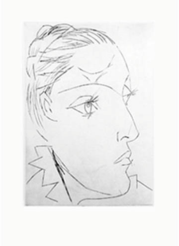 Portrait De Dora Maar Au Chignon. Ii by Pablo Picasso