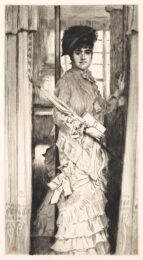 Portrait De Miss L . . . Ou Il Faut Qu’une Porte Soit Ouverte (portrait Of Miss L . . . Or A Door Mu... by James Tissot at Christopher-Clark Fine Art