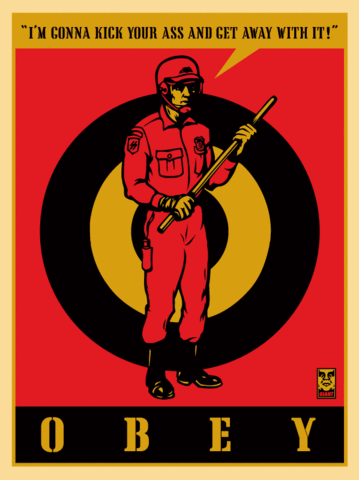 Riot Cop Large Format by Shepard Fairey