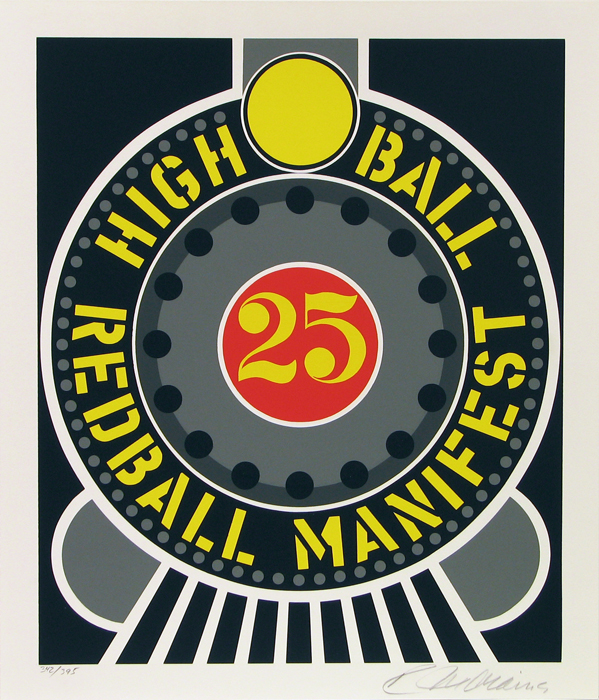 High Ball Red Manifest by Robert Indiana