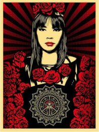 Rose Girl by Shepard Fairey at Gregg Shienbaum Fine Art