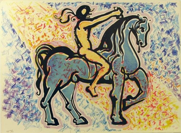La Cavalier From La Jungle Humaine by Salvador Dalí