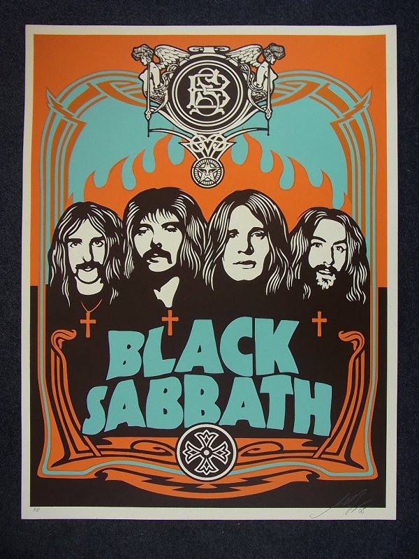 Black Sabbath ( Orange Version) by Shepard Fairey