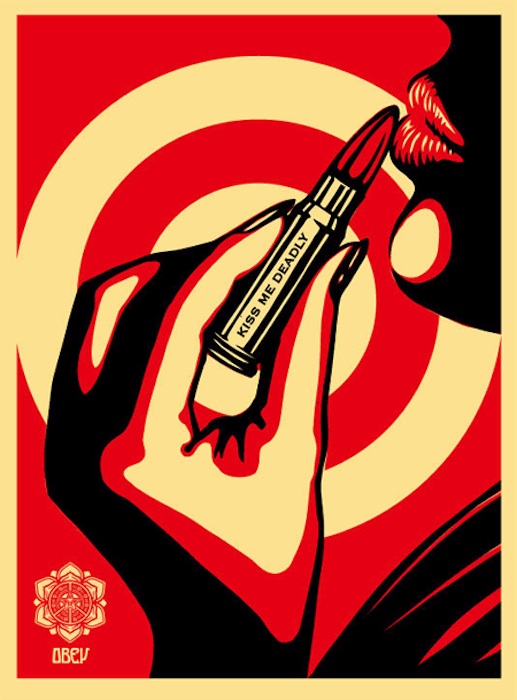 Kiss Me Deadly Red by Shepard Fairey