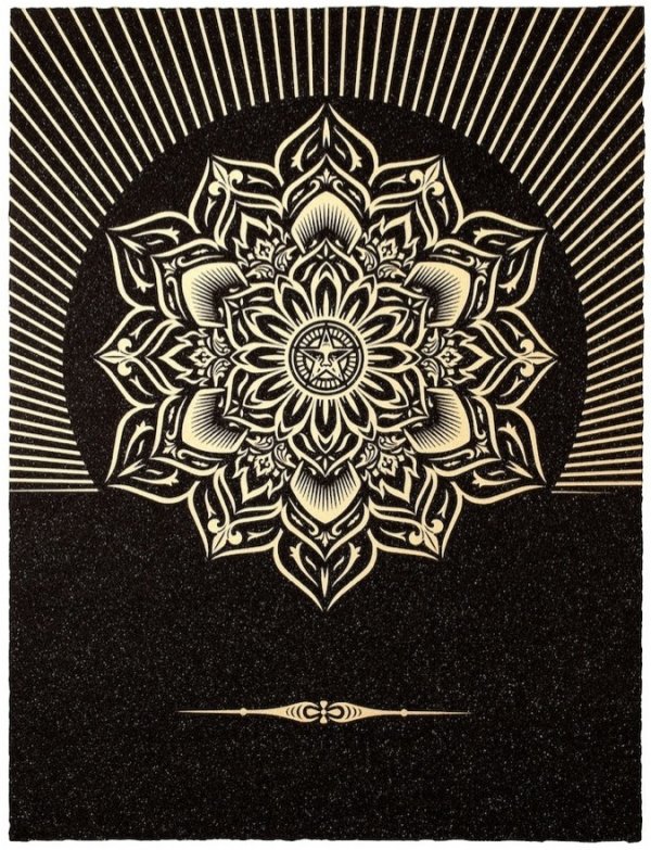 Obey Lotus Diamond (black / Gold) by Shepard Fairey