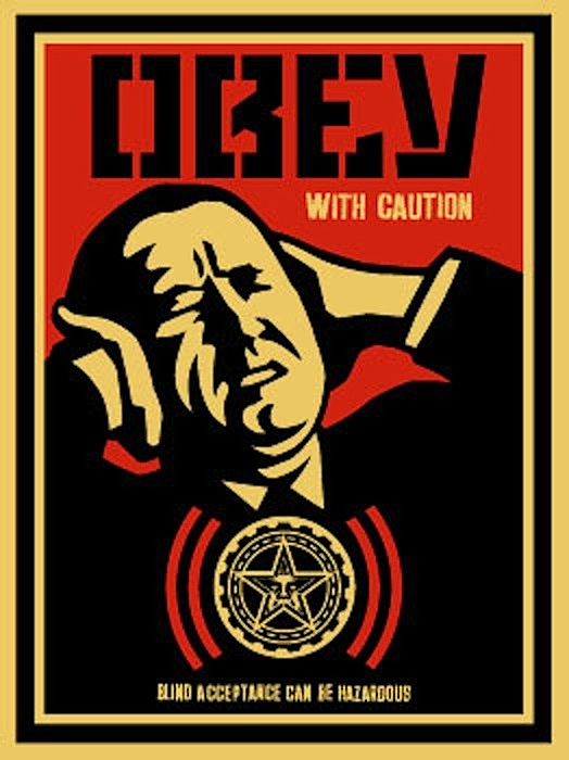 Obey With Caution by Shepard Fairey