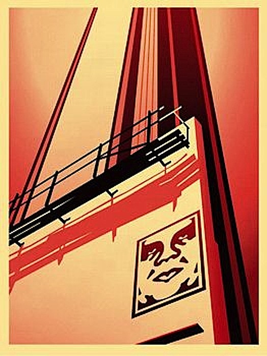 Sunset & Vine Billboard by Shepard Fairey