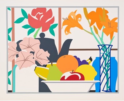 Still Life With Lilies, Petunias And Fruit, 1988 by Tom Wesselmann