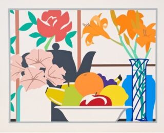 Still Life With Lilies, Petunias And Fruit, 1988 by Tom Wesselmann at ebo Gallery