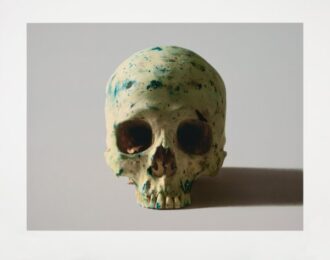 Studio Half Skull, Face On (without Diamond Dust) by Damien Hirst at Paul Stolper Gallery