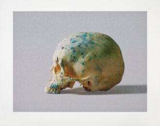 Studio Half Skull, Half Face (with Diamond Dust) by Damien Hirst at Paul Stolper Gallery
