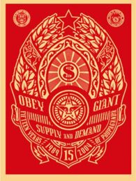 Supply And Demand (red) by Shepard Fairey at Gregg Shienbaum Fine Art