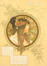 TÊte Byzantine – Brunette by Alphonse Mucha at Christopher-Clark Fine Art