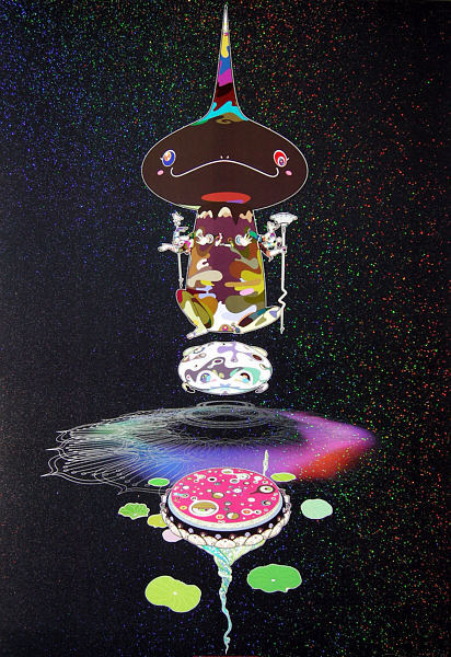 Reversed Double Helix (black) by Takashi Murakami